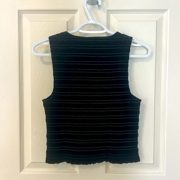 NWOT GANNI Black and green striped Vest.  Size 38. - Picture 4 of 4
